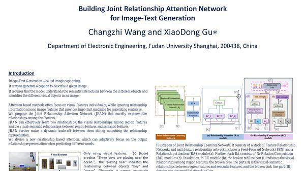 Building Joint Relationship Attention Network for Image-Text Generation