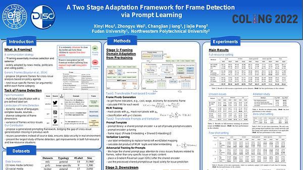 A Two Stage Adaptation Framework for Frame Detection via Prompt Learning