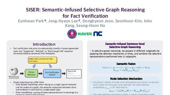 SISER: Semantic-Infused Selective Graph Reasoning for Fact Verification