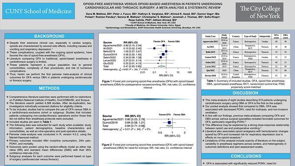 Opioid-free anesthesia versus opioid-based anesthesia in patients undergoing cardiovascular and thoracic surgery: a meta-analysis & systematic review