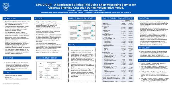 SMS 2 QUIT: A randomized clinical trial to promote perioperative smoking cessation using short message services.
