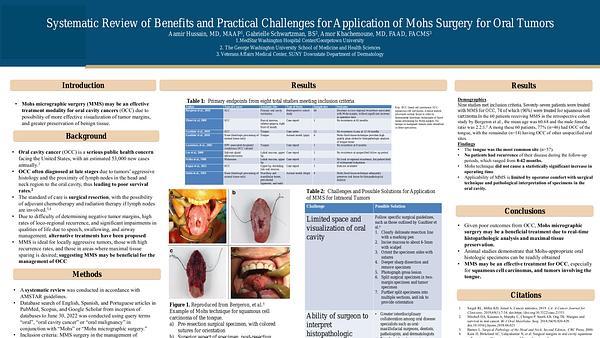 Systematic review of benefits and practical challenges for use of Mohs surgery in oral tumors