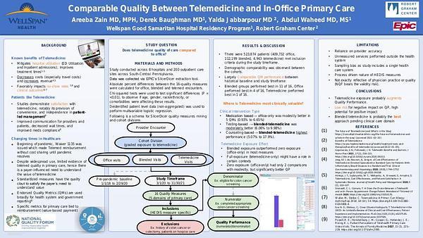 Comparable Quality Between Telemedicine and In-Office Primary Care 