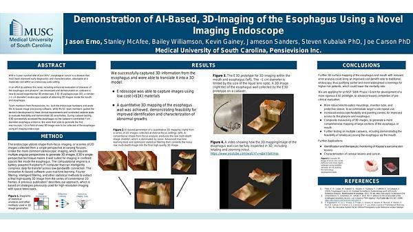 Demonstration of AI-Based, 3D-Imaging of the Esophagus Using a Novel Imaging Endoscope