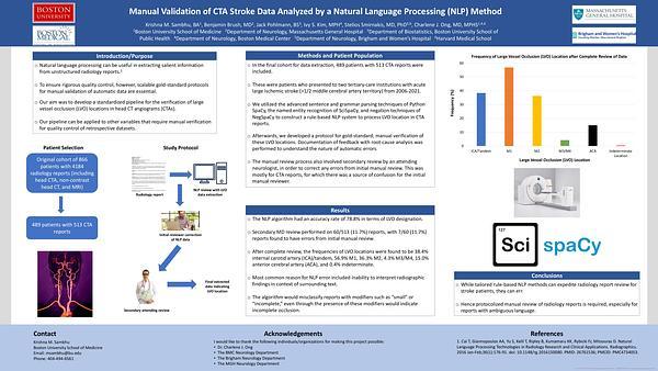 Manual Validation of CTA Stroke Data Analyzed by a Natural Language Processing (NLP) Method
