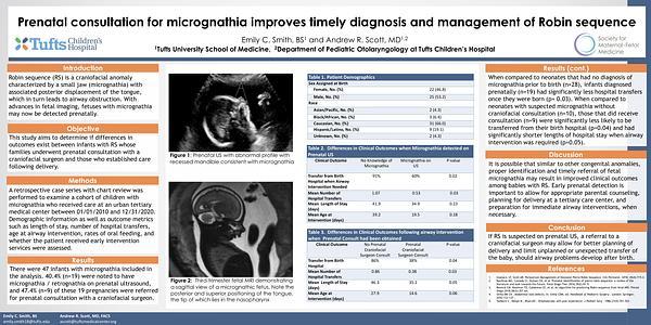 Prenatal consultation for micrognathia improves timely diagnosis and management of Robin sequence