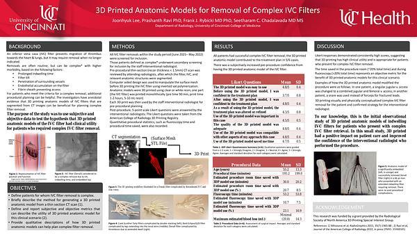 3D Printed Anatomic Models for Removal of Complex IVC Filters