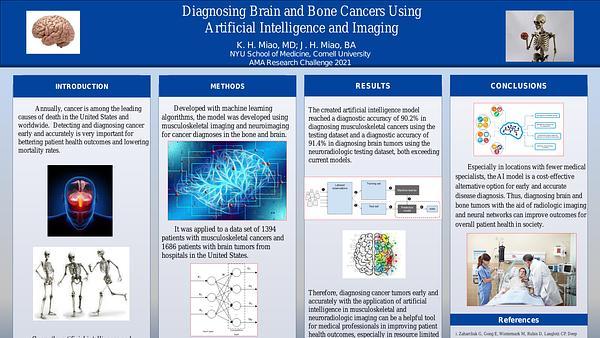 Diagnosing Brain and Bone Cancers Using Artificial Intelligence and Imaging