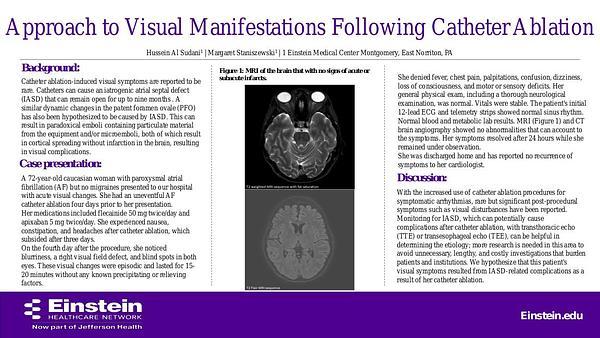 Approach to Visual Manifestations Following Catheter Ablation