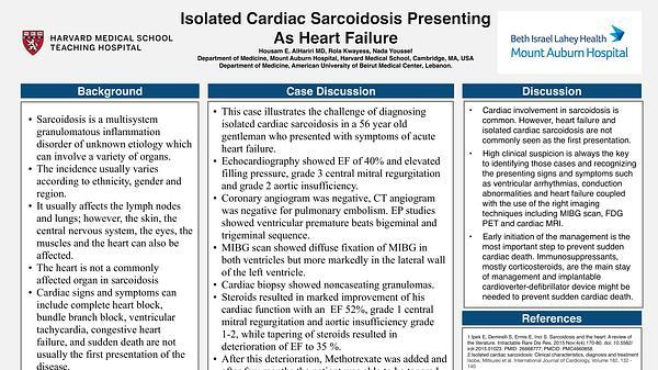 Isolated Cardiac Sarcoidosis Presenting As Heart Failure