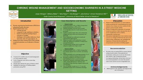 Chronic Wound Management And Socioeconomic Barriers In A Street Medicine Setting