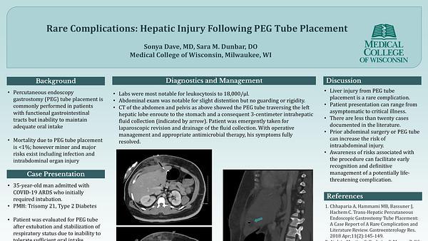 Rare Complications: Hepatic Injury Following PEG Tube Placement