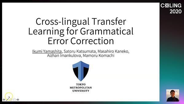 Cross-lingual Transfer Learning for Grammatical Error Correction