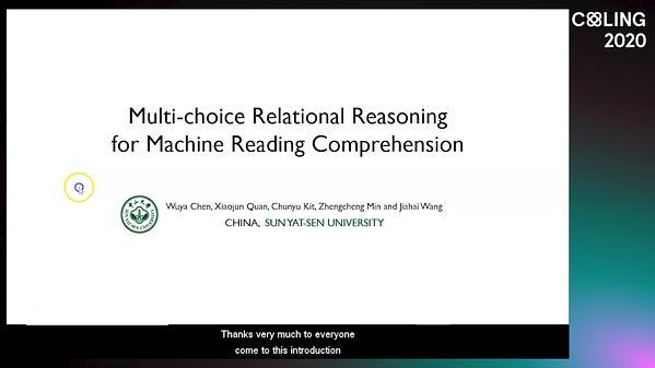 Multi-choice Relational Reasoning for Machine Reading Comprehension