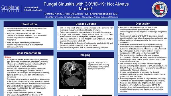Fungal Sinusitis with COVID-19: Not Always Mucor!