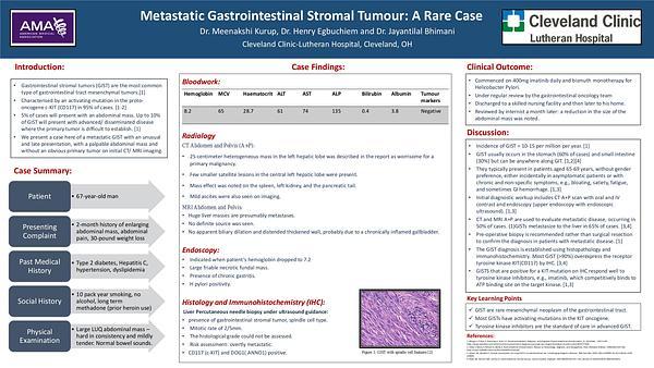 Metastatic Gastrointestinal Stromal Tumour: A Rare Case