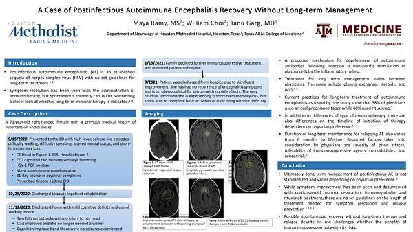 A Case of Postinfectious Autoimmune Encephalitis Recovery Without Long-term Management
