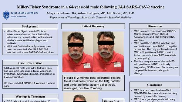 Miller-Fisher Syndrome in a 64-year-old male following J&J SARS-CoV-2 vaccine