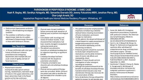 Parkinsonism-hyperpyrexia Syndrome: a Rare Case