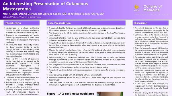 An Interesting Presentation of Cutaneous Mastocytoma