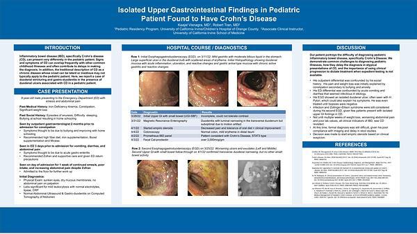Isolated Upper Gastrointestinal Findings in Pediatric Patient Found to Have Crohn’s Disease