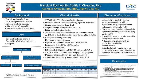 Transient Eosinophilic Colitis in Clozapine Use
