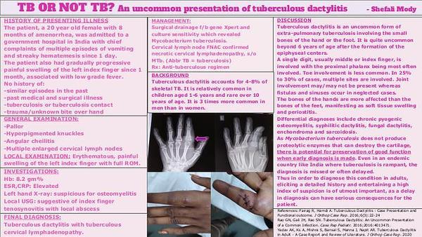 TB or not TB? An uncommon presentation of tuberculous dactylitis
