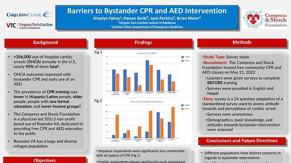 Barriers to Bystander CPR and AED Intervention