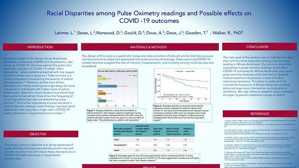 Racial Disparities among Pulse Oximetry readings and Possible effects on COVID -19 outcomes