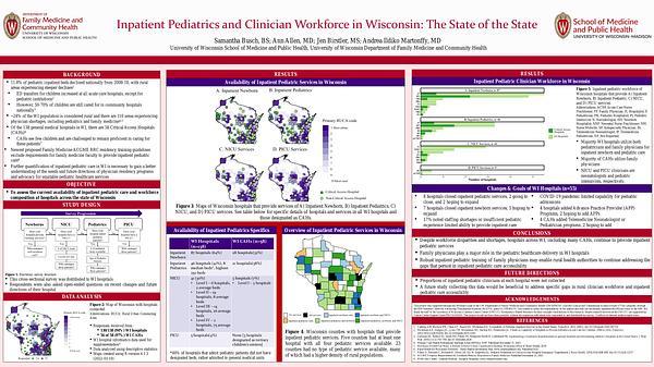 Inpatient Pediatrics and Clinician Workforce in Wisconsin: The State of the State
