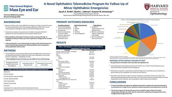 A Novel Ophthalmic Telemedicine Program for Follow-Up of Minor Ophthalmic Emergencies