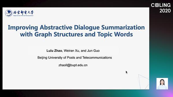 Improving Abstractive Dialogue Summarization with Graph Structures and Topic Words