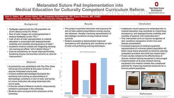 Melanated Suture Pad Implementation into Medical Education for Culturally Competent Curriculum Reform