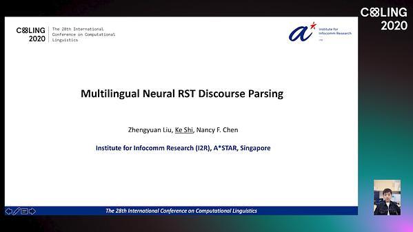 Multilingual Neural RST Discourse Parsing