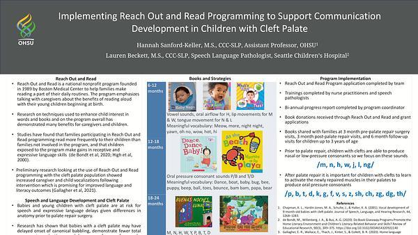 Reach Out and Read Programming for Children with Cleft Palate