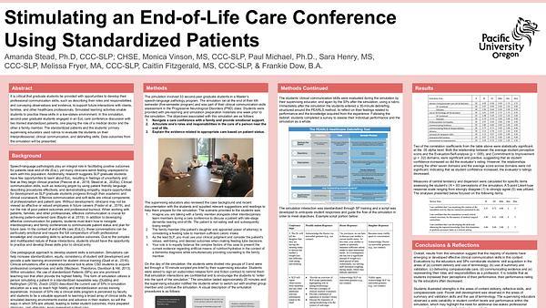 Developing Professional Communication in an End-of-Life Care Conference Simulation