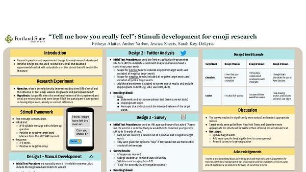 “Tell me how you really feel”: Stimuli development for emoji research