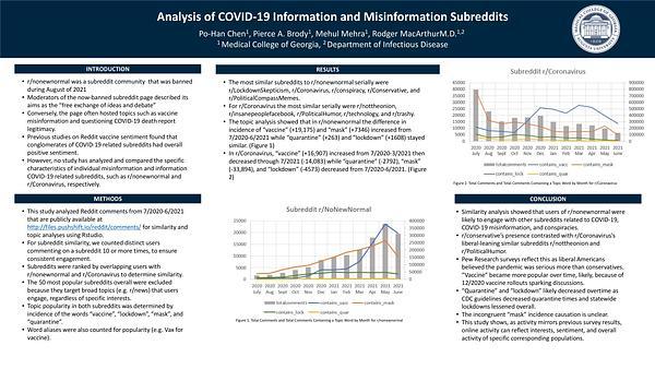 Analysis of COVID-19 Information and Misinformation Subreddits