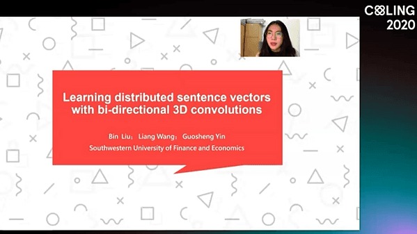 Learning distributed sentence vectors with bi-directional 3D convolutions