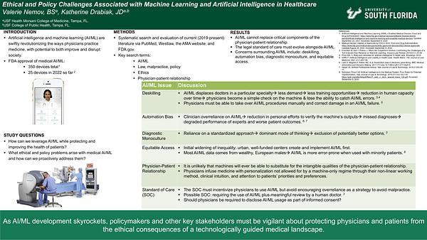 Ethical and Policy Challenges Associated with Machine Learning and Artificial Intelligence in Healthcare