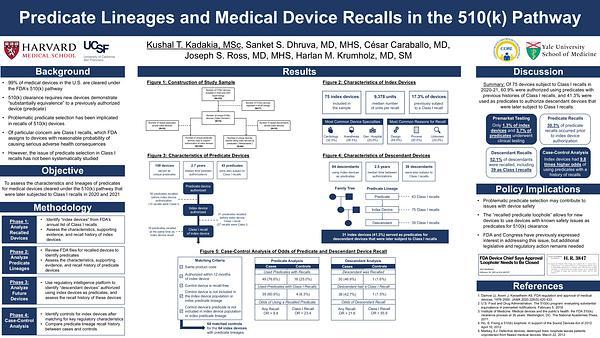 Predicate Lineages and Medical Device Recalls in the 510(k) Pathway
