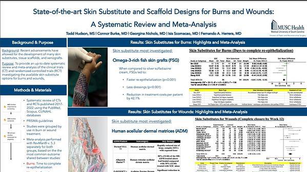 State-of-the-art Skin Substitute and Scaffold Designs for Burns and Wounds: A Systematic Review and Meta-Analysis