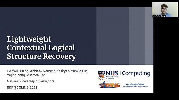 Lightweight Contextual Logical Structure Recovery