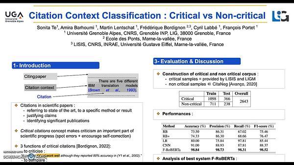 Citation Context Classification: Critical vs Non-critical