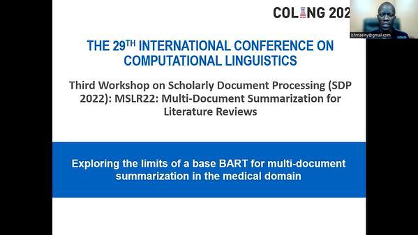 Exploring the limits of a base BART for multi-document summarization in the medical domain
