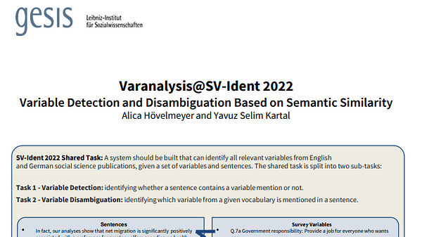 Variable Detection and Disambiguation Based on Semantic Similarity