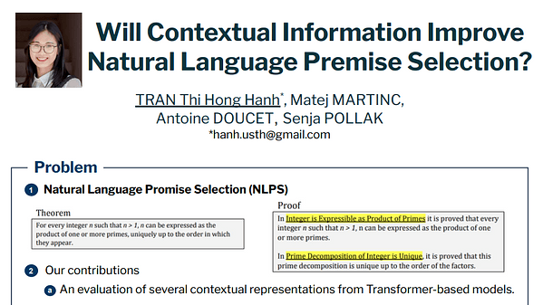 IJS at TextGraphs-16 Natural Language Premise Selection Task: Will Contextual Information Improve Natural Language Premise Selection?