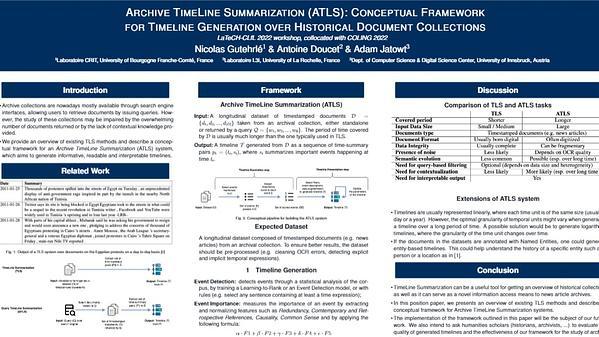 Archive TimeLine Summarization (ATLS): Conceptual Framework for Timeline Generation over Historical Document Collections