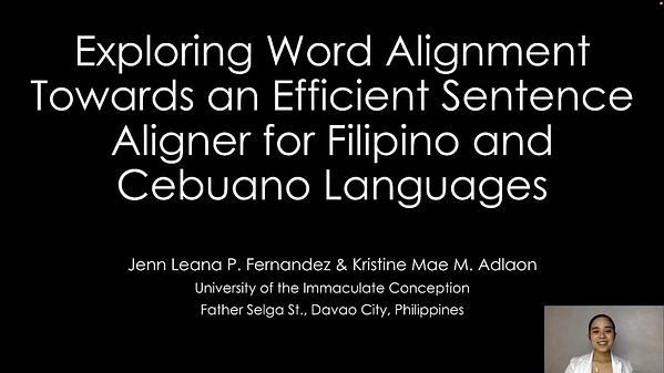 Exploring Word Alignment Towards an Efficient Sentence Aligner for Filipino and Cebuano Languages