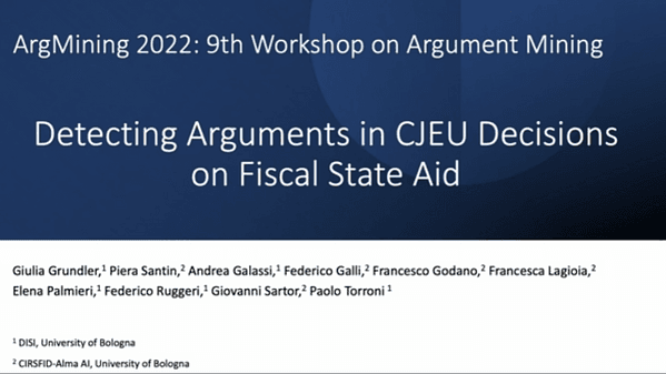 Detecting Arguments in CJEU Decisions on Fiscal State Aid